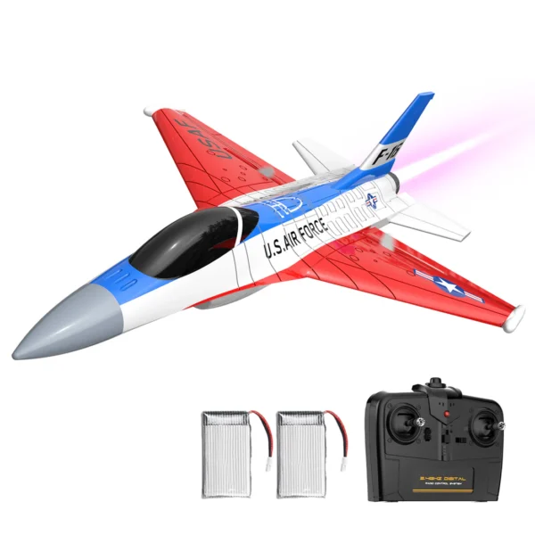 VolantexRC F-16 Fighting Falcon RC Jet – Ready-to-Fly Trainer Jet with LED Lights & Xpilot Stabilizer
